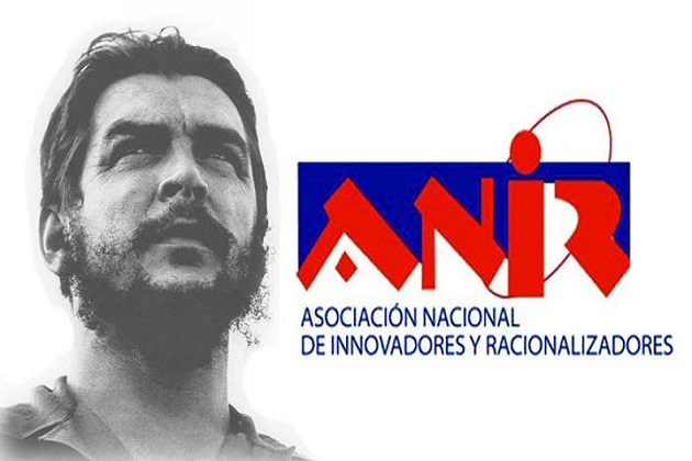 Logo de la ANIR junto a imagen del Che