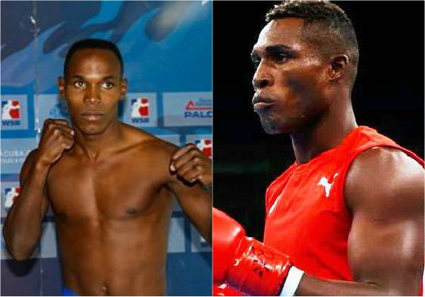Boxeadores camagüeyanos Damián Arce y Julio César La Cruz.