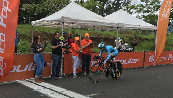 Sierra ganó prólogo de vuelta ciclística a Costa Rica. Foto: CON/ Teletica.