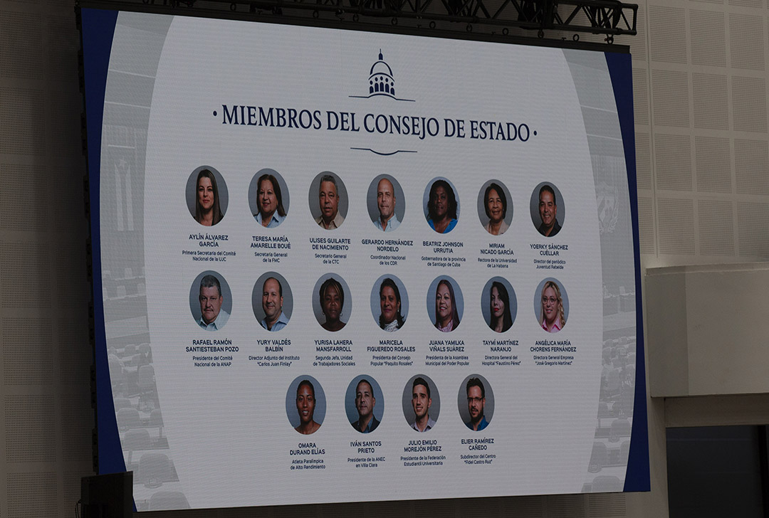 Aprobada la candidatura para los miembros del Consejo de Estado