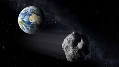 Asteroide pasando cercano a la Tierra Asteroide pasando cercano a la Tierra