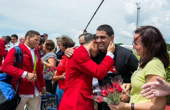 Deportistas participantes en los XXXI Juegos Olímpicos de Río 2016, en el  Aeropuerto Internacional José Martí.