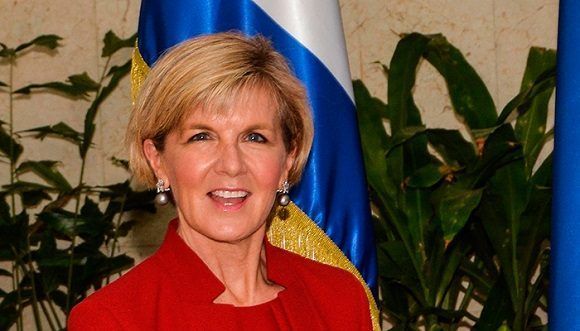 La Ministra de Relaciones Exteriores de la Mancomunidad de Australia, Julie Bishop visita Cuba