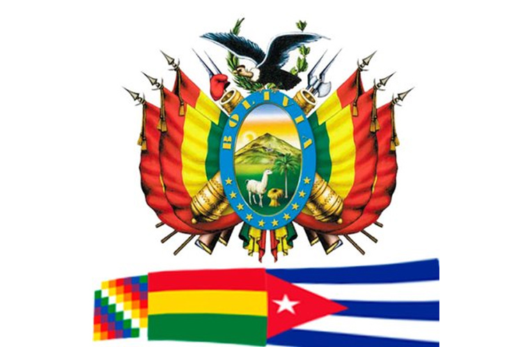 Banderas de Cuba y Bolivia