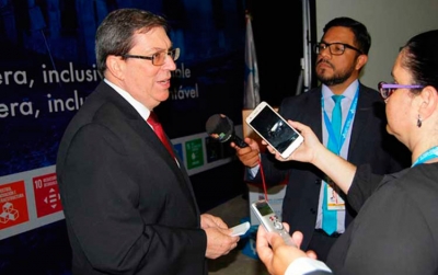Entrevista del Ministro de Relaciones Exteriores de Cuba, a Telesur y Prensa Latina, al culminar la Cumbre Iberoamericana, Guatemala, el 17 de noviembre de 2018.