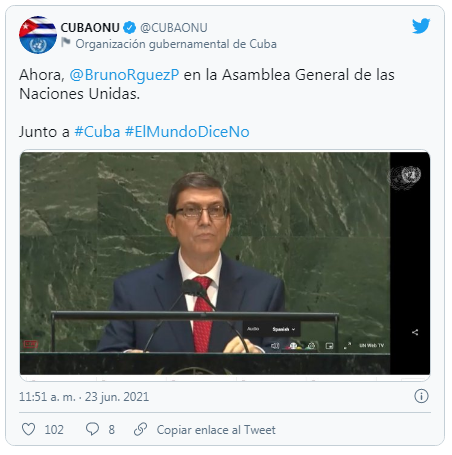 Presenta canciller cubano informe contra el bloqueo en Naciones Unidas