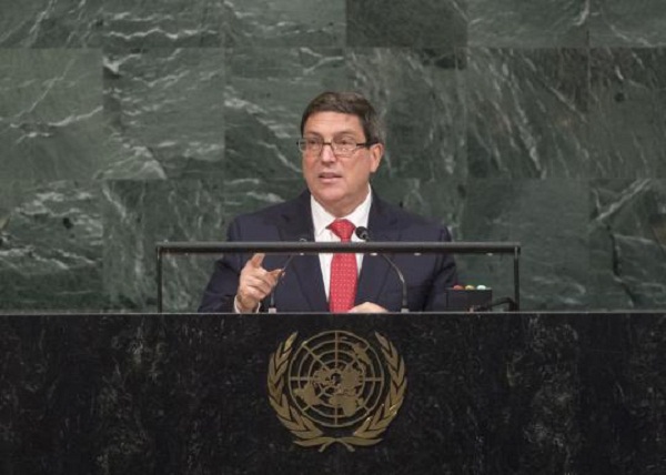  Bruno Rodríguez Parrilla en el 72 Período de Sesiones de la Asamblea General de la ONU. Nueva York, 22 de septiembre de 2017