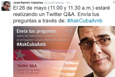 José Ramón Cabañas, embajador cubano en Estados Unidos