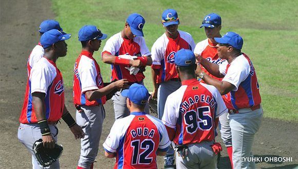 Selección cubana, inscrita en el grupo clasificatorio B de la Copa Mundial de Béisbol Sub 18. 