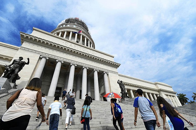 La cúpula recién restaurada del Capitolio de La Habana