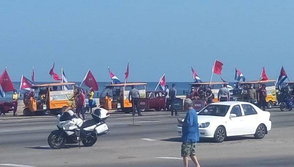 caravana contra el Bloqueo en La Habana caravana contra el Bloqueo en La Habana