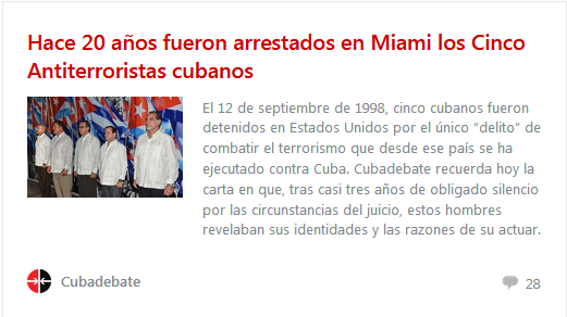 Hace 20 años fueron arrestados en Miami los Cinco Antiterroristas cubanos 