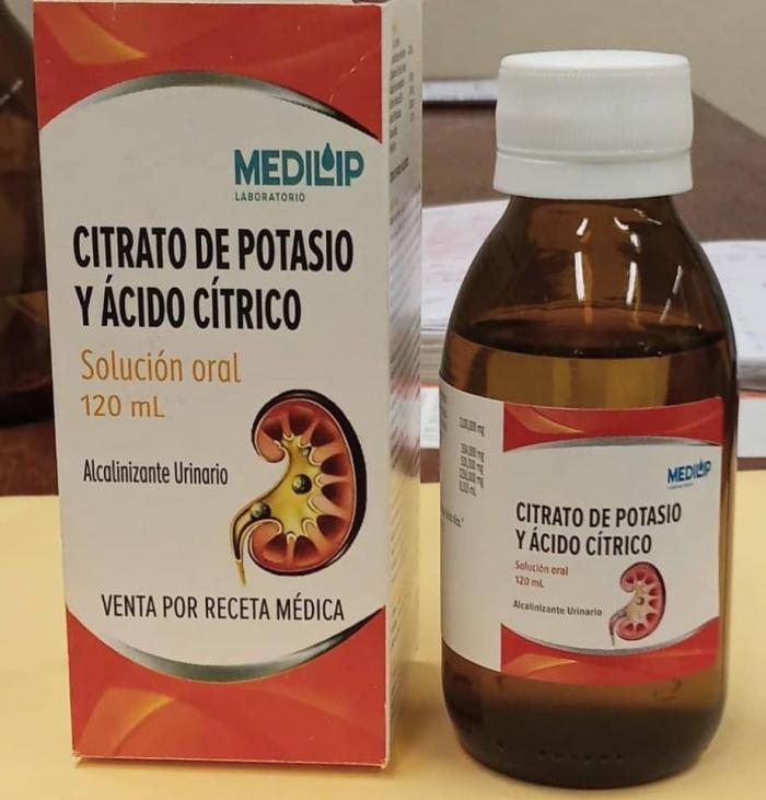 fármaco citrato de potasio y ácido cítrico de Cuba