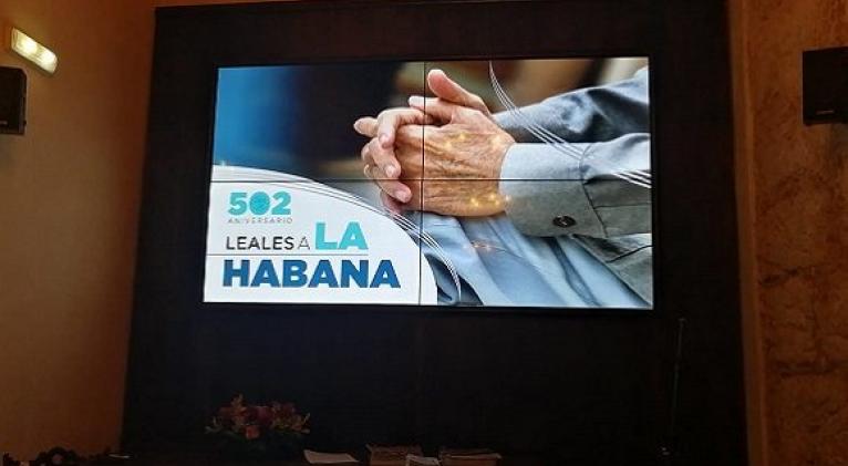 captura de la conferencia por aniversario de La Habana
