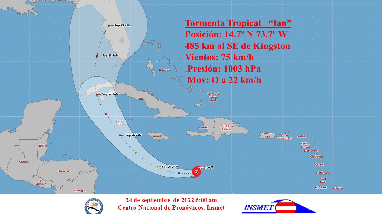 La tormenta tropical Ian gana en intensidad