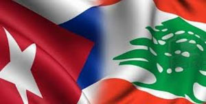 Banderas de Cuba y Líbano