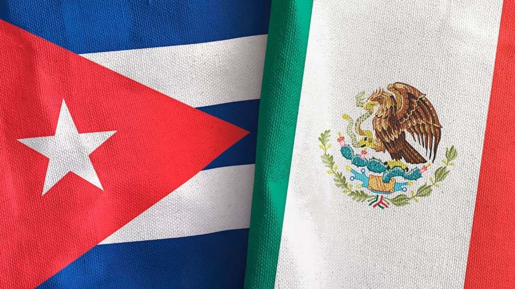 banderas de Cuba y México
