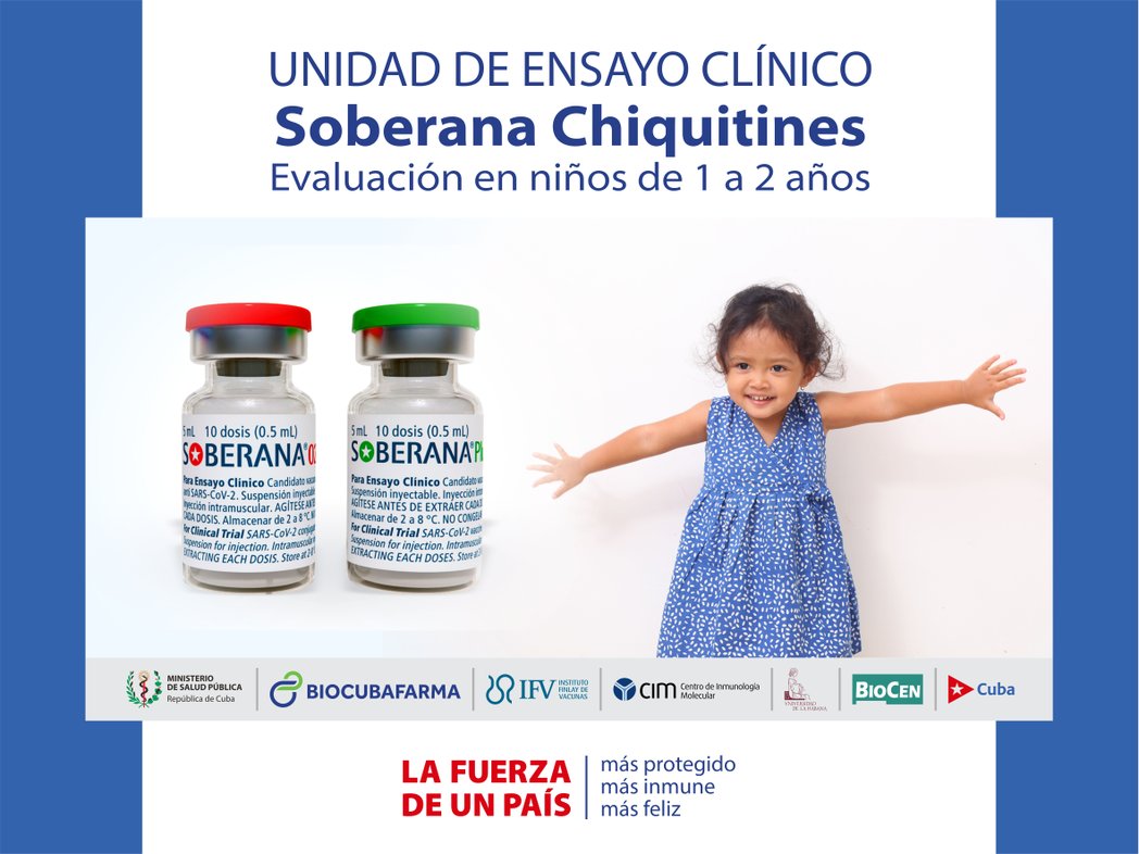Cuba inmunizará contra el SARS-CoV-2 a menores de dos años