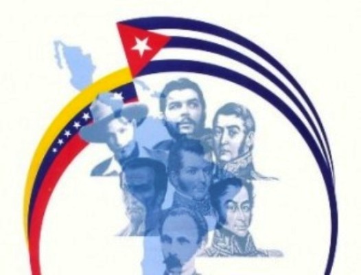 Imagen alegórica a la solidaridad entre Cuba y Venezuela