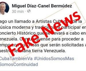 Cuenta falsa de Díaz-Canel en twitter