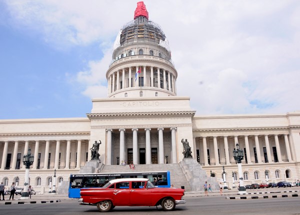 La cúpula recién restaurada del Capitolio de La Habana