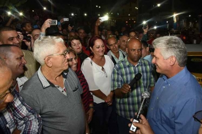 Presidente cubano Díaz-Canel continua visita a provincia central 
