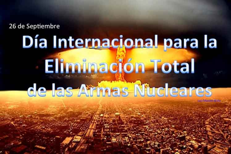 Imagen alegórica al Día Internacional sobre la eliminación total de las armas nucleares