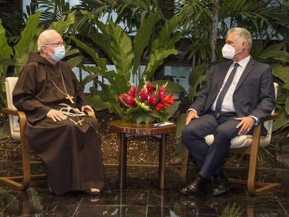 Díaz-Canel se reúne con el Cardenal estadounidense Sean Patrick O´Malley
