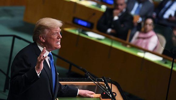 Trump dice en ONU que continuará bloqueo contra Cuba