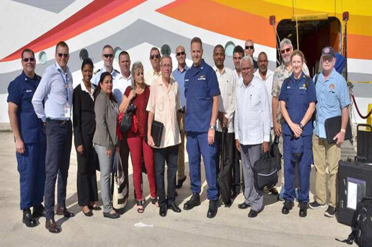 Autoridades del Sistema Aeronáutico y Marítimo de Búsqueda y Salvamento de Cuba 