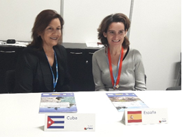 Ministras de Cuba y España