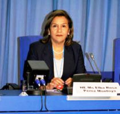Elba Rosa Pérez Montoya, ministra de Ciencia, Tecnología y Medio Ambiente (CITMA) de Cuba