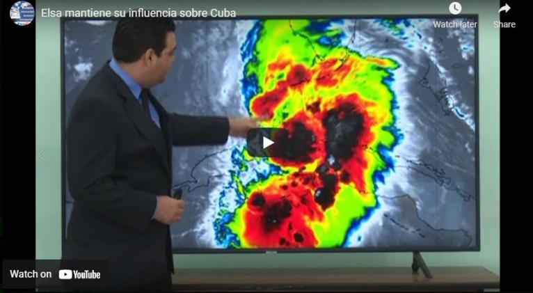 mapa del satélite de Elsa