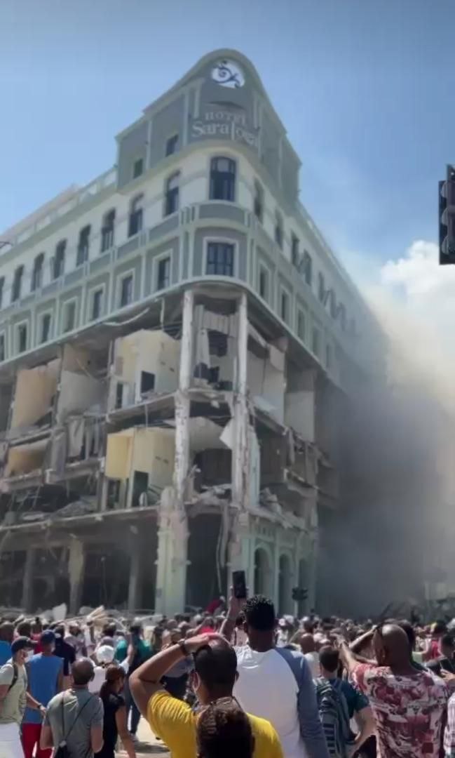 Reportan fuerte explosión en el Hotel Saratoga de La Habana 