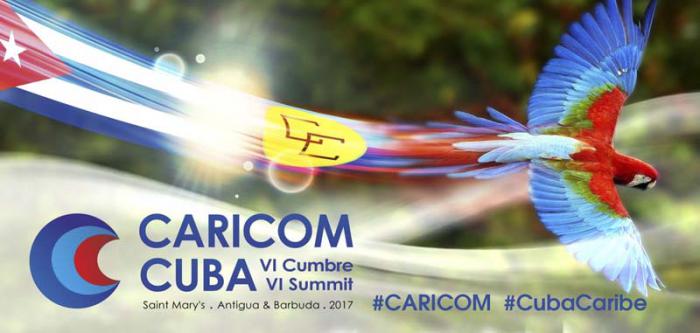 Banner alegórico a la Cumbre Cuba-CARICOM