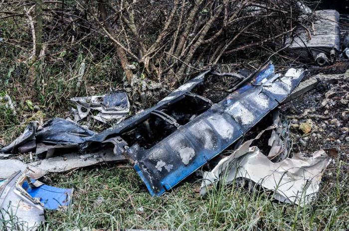 Imagen del accidente de avión Imagen del accidente de avión