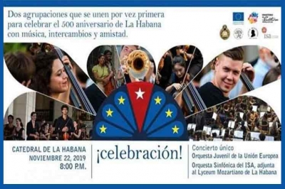 Unión Europea y Cuba estrecharán lazos culturales en concierto único