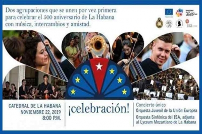Unión Europea y Cuba estrecharán lazos culturales en concierto único Unión Europea y Cuba estrecharán lazos culturales en concierto único
