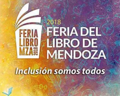 Cartel de la feria del libro de Mendoza, en Argentina