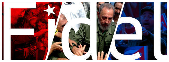 Banner sobre Fidel Castro