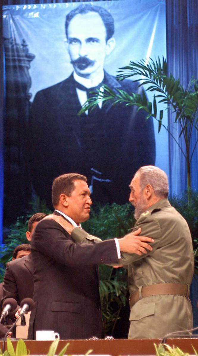 Fidel y Chávez