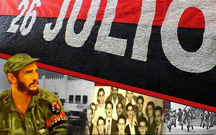 Banner alegórico a Fidel y el Moncada