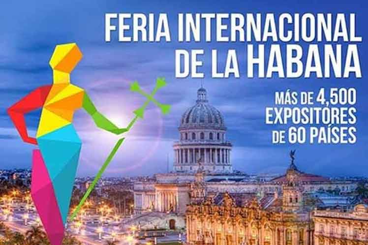Banner alegórico a la Feria Internacional de la Habana