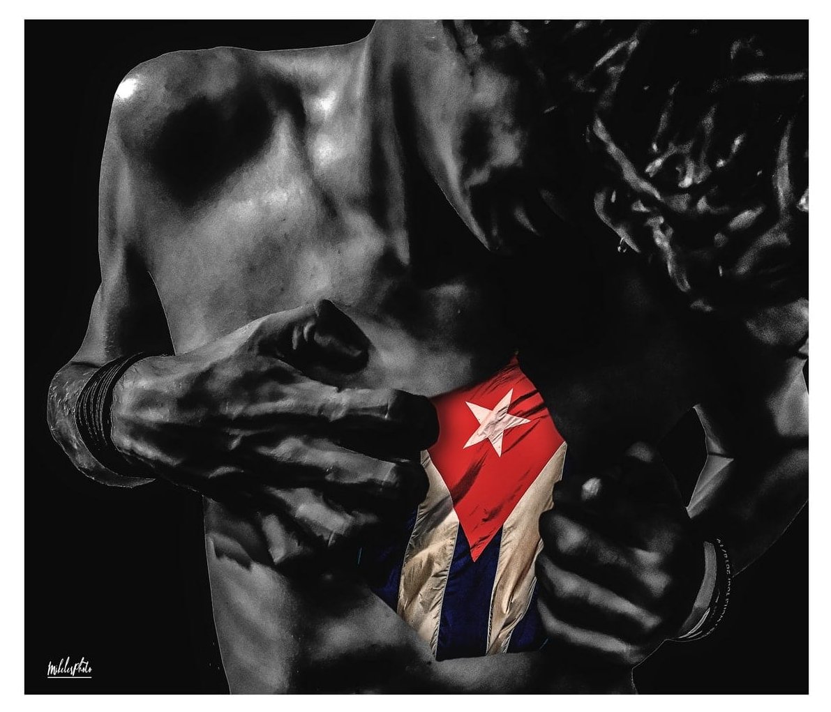 Hombres cubanos, en una representación pictórica.