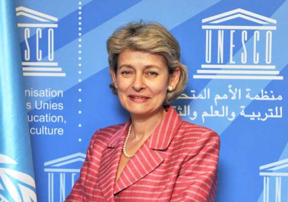 directora general de la Organización de las Naciones Unidas para la Educación, la Ciencia y la Cultura (UNESCO), Irina Bokova