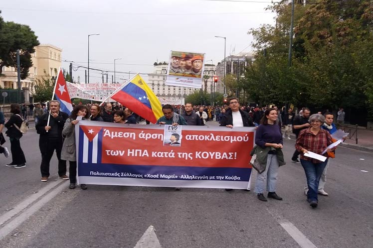 Rechazan en Grecia bloqueo de Estados Unidos a Cuba 