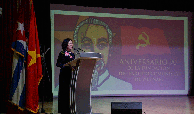 Asiste Machado Ventura a acto por aniversario 90 de la fundación del Partido Comunista de Vietnam