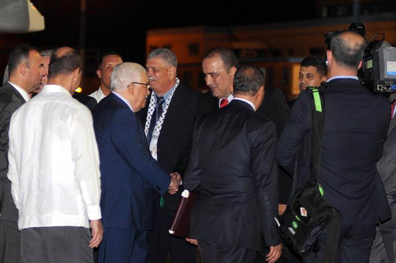  Mahmoud Abbas, presidente del Estado de Palestina, a su llegada al Aeropuerto Internacional José Martí, en La Habana, Cuba, en visita oficial, el 10 de mayo de 2018. Foto: Omara García