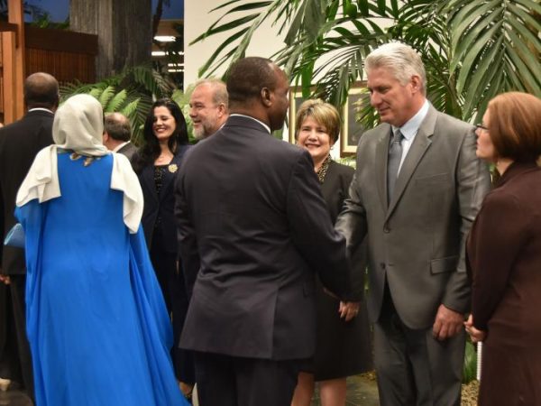 Dialogó Miguel Díaz-Canel con cuerpo diplomático acreditado en Cuba