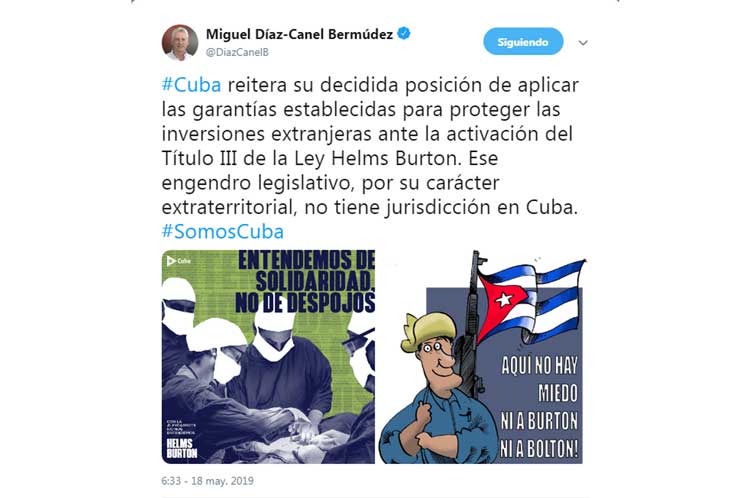 cuenta de Twitter de Miguel Díaz-Canel